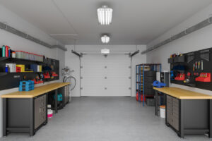 inside of newly designed garage